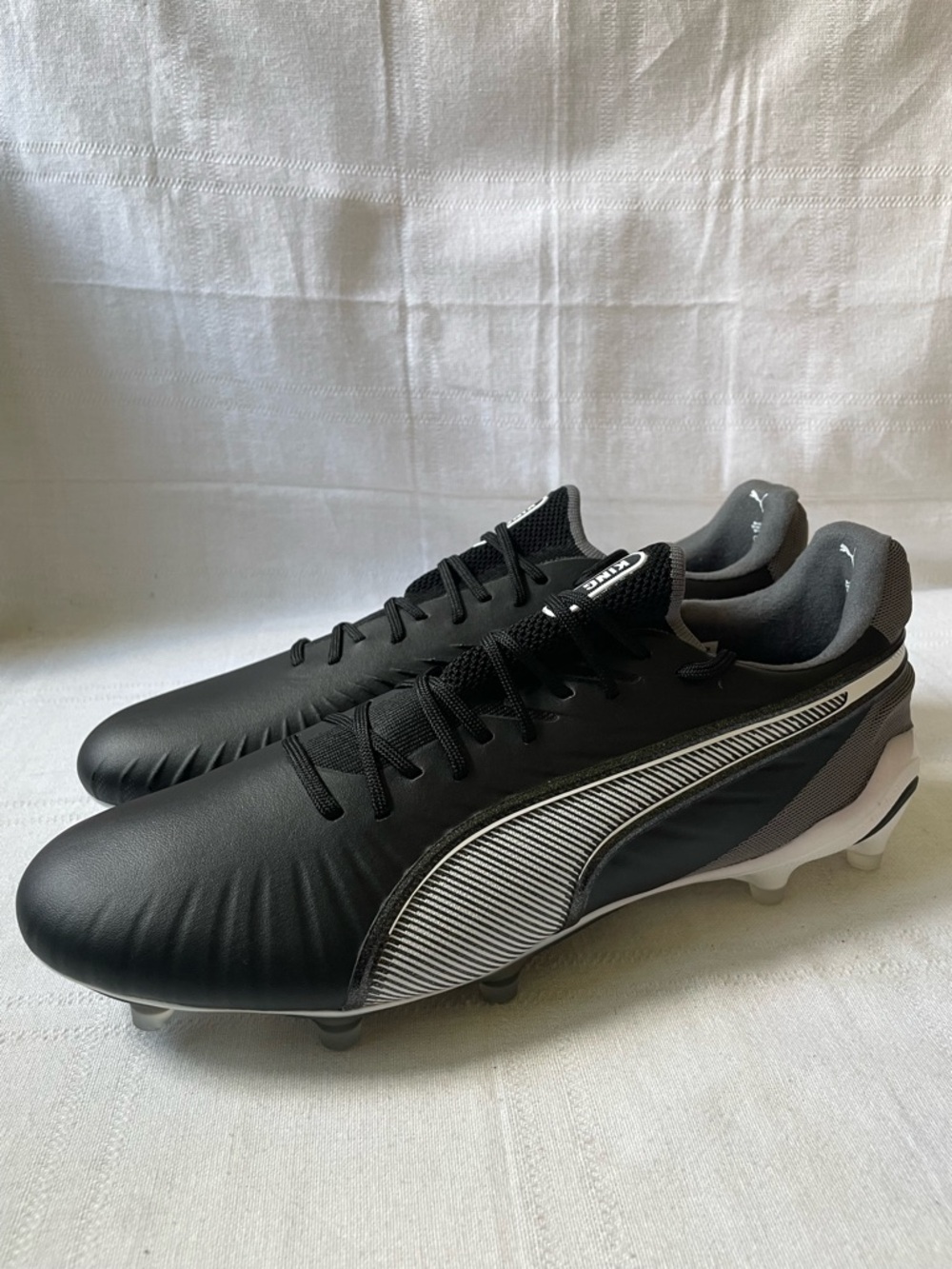 Puma King Ultimate FG AG Soccer Cleats Black White Size 10 107809-01